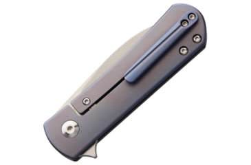 Image of Kizer Cutlery Yorkie Framelock Folding Knife, 2.5in Stonewash S35Vn SS Blade, Blue Titanium Handle, Pocket Clip, KI3525A2