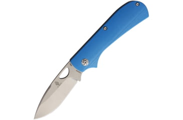 Image of Kizer Cutlery Zipslip Folder Blue Folding Knife, 2.75in Satin Bohler N690 SS Blade, Blue G10 Handle, Pocket Clip, Thumb Pull, Slip Joint, V3507N3