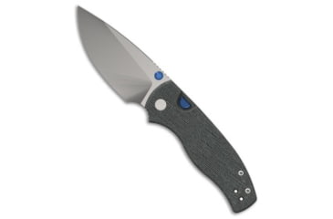 Image of Kizer Kizer Cutlery Glaux Button Liner Lock Knife Black Micarta 3" Satin, Black, 14C28N, adult, BHQ-232246