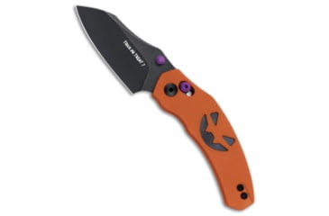 Image of Kizer Cutlery Mini Bulldog Folding Knife, 2.51in, Nitro V Steel, Sheepsfoot Blade, G-10, Orange Handle, Orange/Black, 6.18 inch, BHQ-220280
