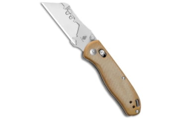 Image of Kizer Kizer Drop Bear Utility Clutch Lock Knife Brown Micarta 2.7" Satin V3619JA7, Brown, Stainless Steel, adult, BHQ-216220