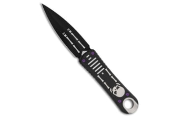 Image of Kizer Cutlery Hidden Agenda Fixed Blade Knife, 3.50in, AEB-L Steel, Dagger Blade, G-10, Aluminum, Black/White Handle, Black/White/Black, 7.38 inch, BHQ-220290