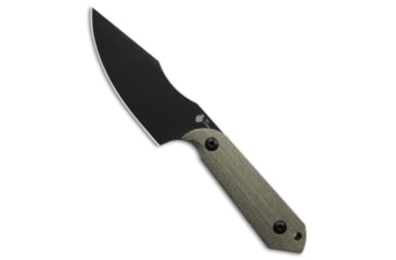 Image of Kizer Kizer Maverick Customs Harpoon Fixed Blade Knife Green Micarta 3.75" Black 10V, Green, CPM 10V, adult, BHQ-180913