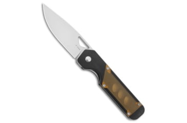Image of Kizer Kizer Militaw Liner Lock Knife Black G-10 PEI Inlay 3.4" Satin V3634C1, Black/Yellow, 154CM, adult, BHQ-205797