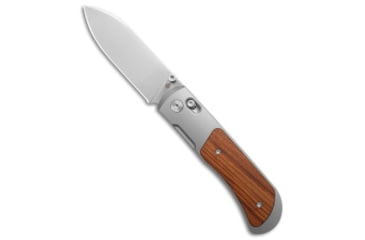 Image of Kizer Kizer Tycho Clutch Lock Knife Titanium/Mkuruti Wood 3.1" Satin Ki4761A1, Gray, CPM S45VN, adult, BHQ-224671