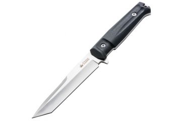Image of Kizlyar Aggressor Tactical Fixed Blade Knife,6in,Satin Tanto Blade,Black Kraton Handle KK0014