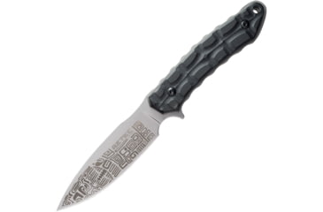 Image of Kizlyar Aztec Fixed Blade D2 Knife, 4.5 D2 tool steel blade, Black sculpted G10 handle, KK0042