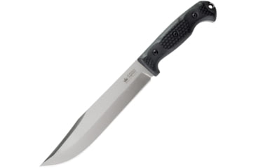 Image of Kizlyar Bastardo Bowie Sleipner Knife, 8.5 satin finish Sleipner tool steel clip point b, Black sculpted G10 handle, KK0127