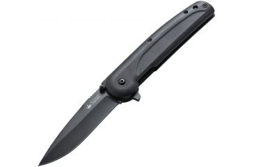 Image of Kizlyar Biker-Z V1 Folding Knife,5in closed,Black Titanium D2 Steel Blade,Contoured 3D Textured Black G-10 Handle KK0131