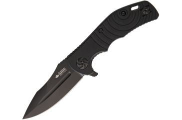Image of Kizlyar Bloke ZD2 Linerlock Black Folding Knife,3.75in,D2 Tool Steel,Standard Edge,Black Titanium,Black,G10 Handle KK0155