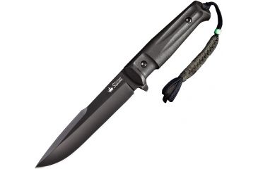 Image of Kizlyar Delta Tactical Echelon Fixed Blade Knife,6in,Black D2 Steel Broad Tip Blade,Black Kraton Handle KK0208