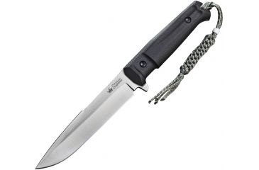 Image of Kizlyar Delta Tactical Echelon Fixed Blade Knife,6in,Satin Broad Tip Blade,Black Kraton Handle KK0207