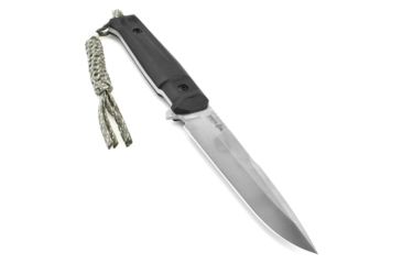 Image of Kizlyar Delta Tactical Echelon Fixed Blade Knife,6in,Satin D2 Steel Broad Tip Blade,Black Kraton Handle KK0209