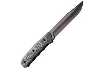 Image of Kizlyar Enzo Fixed Blade Knife,5.25in,Black Titanium D2 Steel Blade,Ergonomic 3D Black/Gray Micarta Handle KK0070