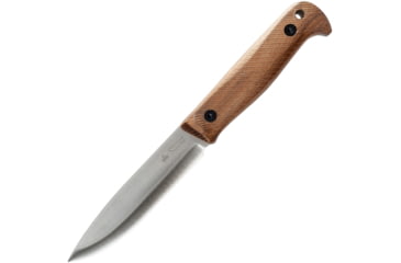 Image of Kizlyar Forester Fixed Blade N690 Oak Knife, 4.75 satin finish Bohler N690 stainless blade, Oak handle, KK0112
