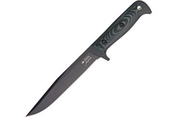 Image of Kizlyar Intruder Fixed Blade, Black and Green, Knife KK0085