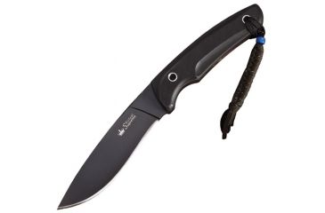Image of Kizlyar Savage Fixed Blade Knife,5.25in,Black D2 Kukri Style Blade,3-D Textured Black G-10 Handle KK0032