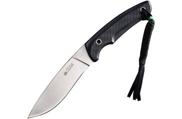 Image of Kizlyar Savage Fixed Blade Knife,5.25in,Satin D2 Kukri Style Blade,3-D Textured Black G-10 Handle KK0031