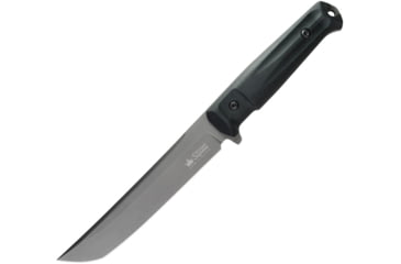 Image of Kizlyar Senpai Fixed Blade Knife, 12in Overall, 6.75 stonewash finish AUS-8 stainless blade, Black Kraton handle, KK0219