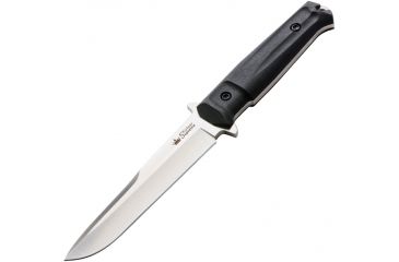 Image of Kizlyar Trident Tactical Fixed Blade Knife,6in,Satin AUS-8 Stainless Blade,Black Kraton Handle KK0214
