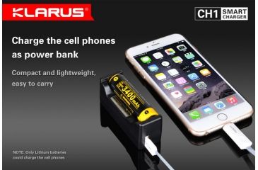 Image of Klarus CH1 USB Smart Charger and Powerbank,Black KLARUS-CH1