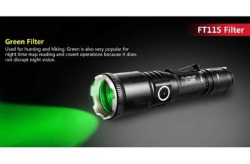 Image of Klarus Flashlight Filter, XT11/ XT11S/ XT12S/ XT11GT Flashlights, Anodized, Green, FT11S-GREEN
