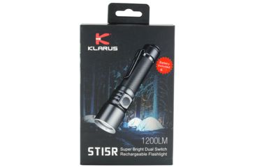 Image of Klarus ST15R Night Guardian Rechargeable LED Flashlight, Black, ST15R