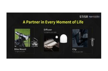 Image of Klarus ST15R Night Guardian Rechargeable LED Flashlight, Black, ST15R