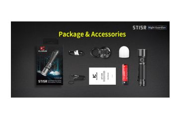 Image of Klarus ST15R Night Guardian Rechargeable LED Flashlight, Black, ST15R