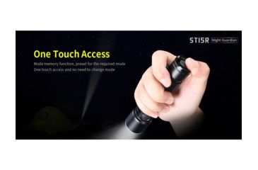 Image of Klarus ST15R Night Guardian Rechargeable LED Flashlight, Black, ST15R