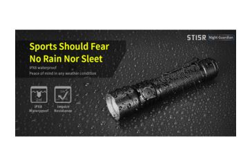 Image of Klarus ST15R Night Guardian Rechargeable LED Flashlight, Black, ST15R
