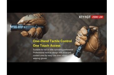 Image of Klarus XT11GT Rechargeable Tactical Flashlight - 2000 Lumens, Black, KLARUS-XT11GT