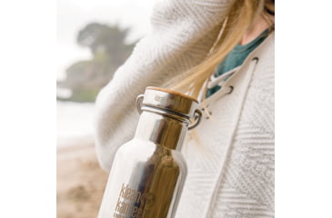 Image of Klean Kanteen Bamboo Loop Cap For Classic Bottles, Brushed Stainless, 1009048