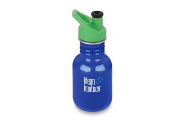 Image of Klean Kanteen Kid Classic W/ Kid Sport Cap 3, 12oz, Cstl Wtr, Coastal Waters, 18/8 Stainless Steel, Polyprop, KK-44042