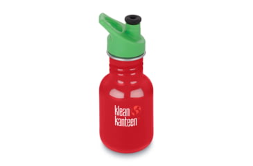 Image of Klean Kanteen Kid Classic W/ Kid Sport Cap 3, 12oz, Mnrl Red, Mineral Red, 18/8 Stainless Steel, Polyprop, KK-44066