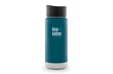 Image of Klean Kanteen Stainless Steel Wide Insulated Kanteen w/ Loop Cap-Neptune Blue-16 oz