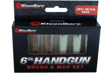 Image of KleenBore 6 Piece Handgun Brush &amp; Mop Cleaning Set, 9mm, 2020124