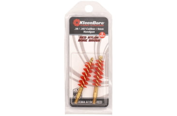 Image of KleenBore Nylon Bristle Handgun Bore Brush - 2 Pack, 9mm, Red, A190N-RED
