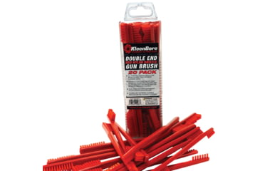 Image of KleenBore Double End Red Nylon Bristle Gun Brush - 20 Pack, 2020141