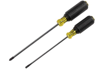 Image of Klein Tools 3/16 Cabinet and #2 Phillips Screwdriver Set, Cushion-Grip, 2Piece, Black/Yellow, 85742