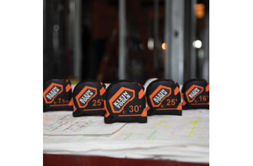 Image of Klein Tools 7.5 Meter Tape Measure, Magnetic Double-Hook, Orange/Black, 9375