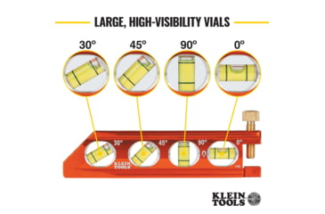 Image of Klein Tools ACCU-BEND Level, 4 Vial, Orange, 935AB4V