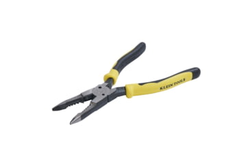 Image of Klein Tools All-Purpose Needle Nose Pliers, Spring Loaded, Cuts, Strips, 8.5In, Yellow/Black, J206-8C