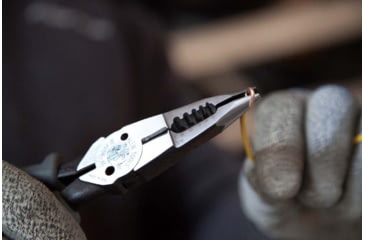 Image of Klein Tools All-Purpose Needle Nose Pliers, Spring Loaded, Cuts, Strips, 8.5In, Yellow/Black, J206-8C