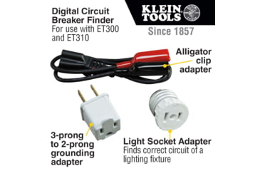 Image of Klein Tools Circuit Breaker Finder Accessory Kit, Black/Red/White, 69411