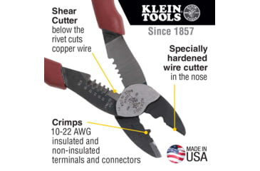 Image of Klein Tools Crimper w/Wire Stripper/Cutter Forged, 2005N