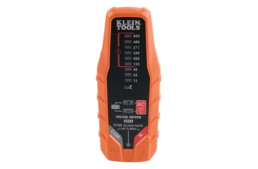 Image of Klein Tools Electronic AC/ DC Voltage Tester, 12 - 600V, Orange/Black, ET60