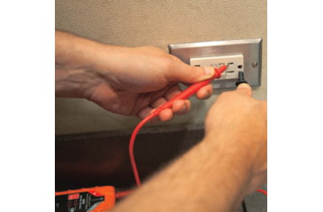 Image of Klein Tools Electronic AC/ DC Voltage Tester, 12 - 600V, Orange/Black, ET60