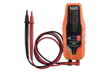 Image of Klein Tools Electronic AC/ DC Voltage Tester, 12 - 600V, Orange/Black, ET60