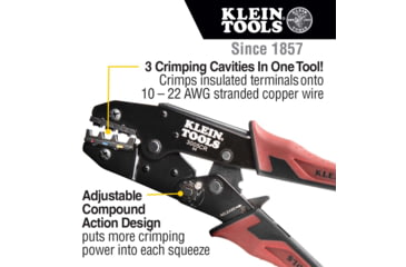 Image of Klein Tools Full Cycle Ratcheting Crimper - 10-22 AWG, 3005CR